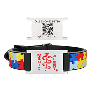 QR Code Child Titanium Medical ID Bracelet Multi Colors, Multi Colors, large image number 0